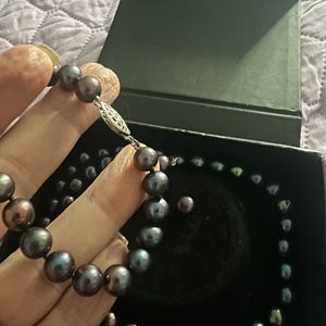 Cultured Black Pearl Set